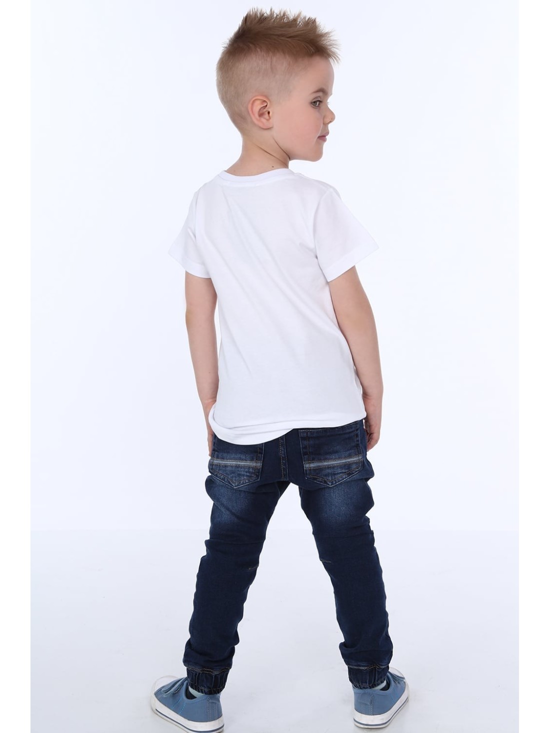 Jungen-T-Shirt mit Applikation, weiß NDZ4450 – Online-Shop – Boutique